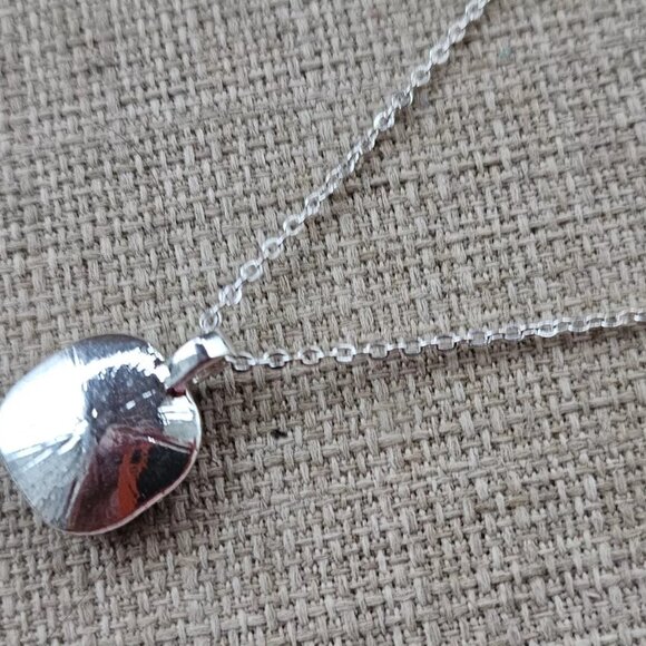 Women Necklace Blue Faux Stone Pendant Silver Tone Chain Fashion Jewelry - Picture 5 of 11